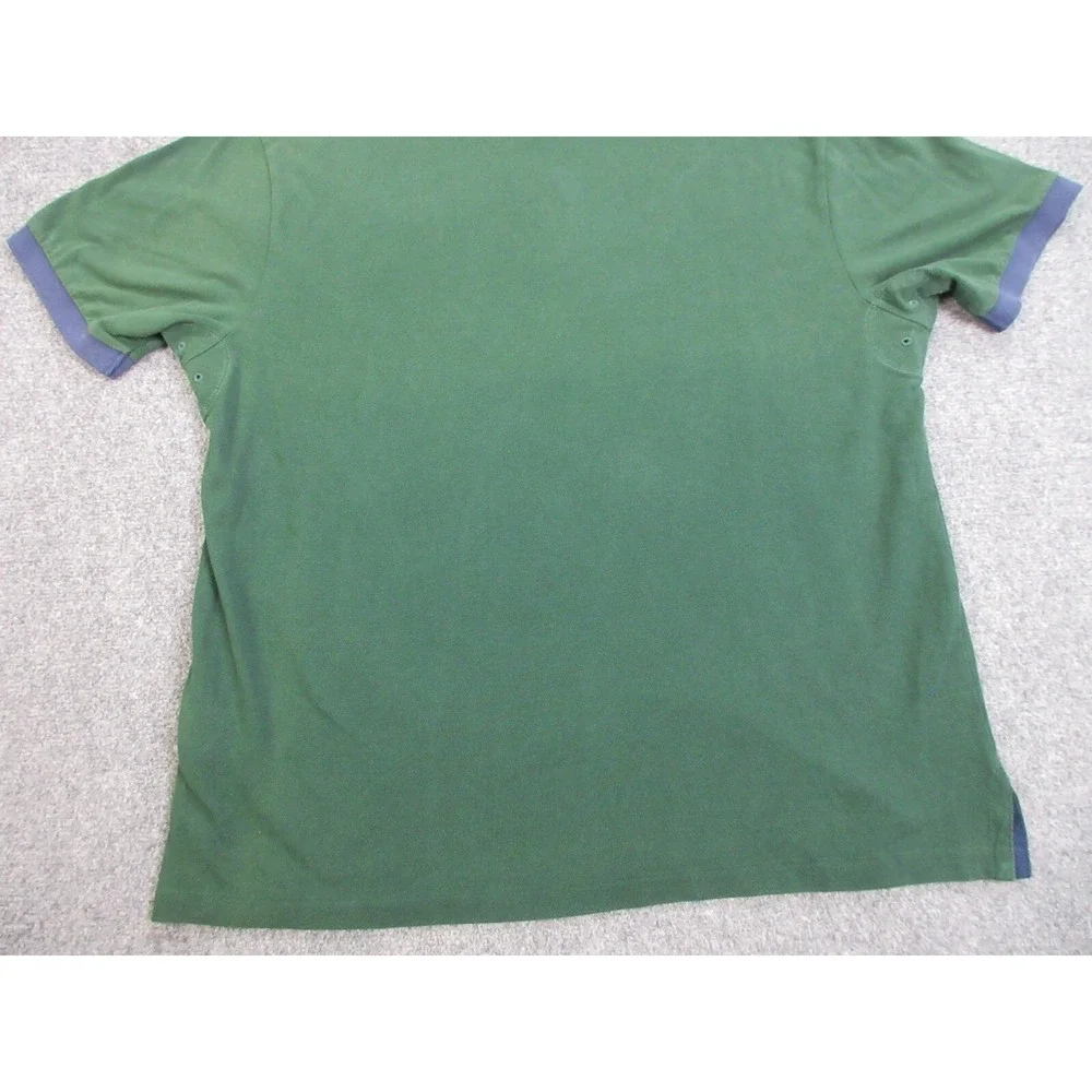 Ralph Lauren Polo Shirt Mens 1XB Green Rugby Patch Crest RLPC‎ Logo